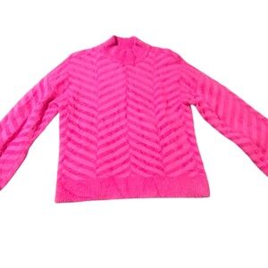 Belldini Fuzzy Pink Knit Top
